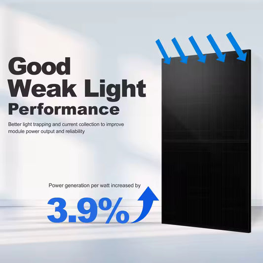 455W Topcon full black double glass mono solar panel